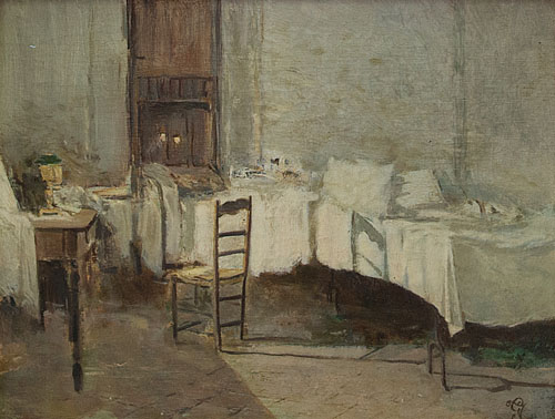 Gioacchino Toma - La ruota degli innocenti - 1879 - Olio su tela - cm 21 x 28