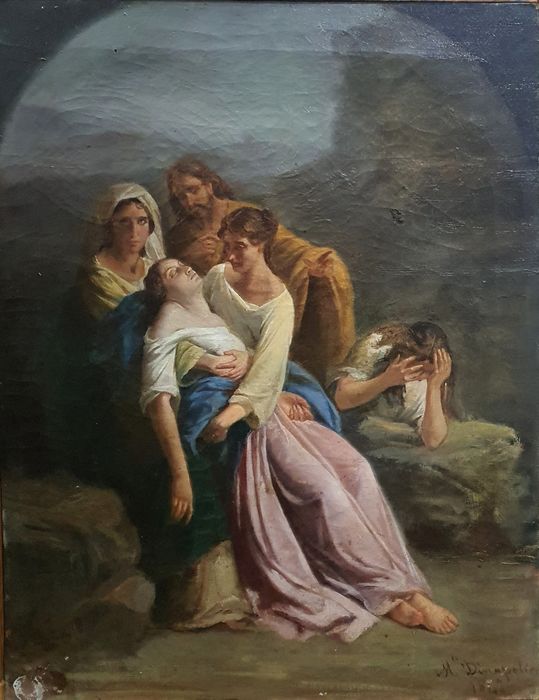 Michele De Napoli - Ritorno dal Sepolcro - 1847 - Olio su tela - cm 39 x 49